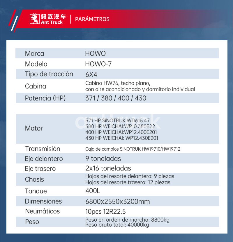 Nuevo Camión Tractor Sinotruk HOWO-7 6X4 Nuevo Camión Tractor Sinotruk HOWO-7 6X4